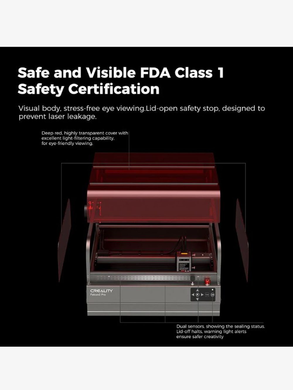Creality Falcon2 Pro Enclosed Laser Engraver And Cutter For 22W And 40W - Image 8